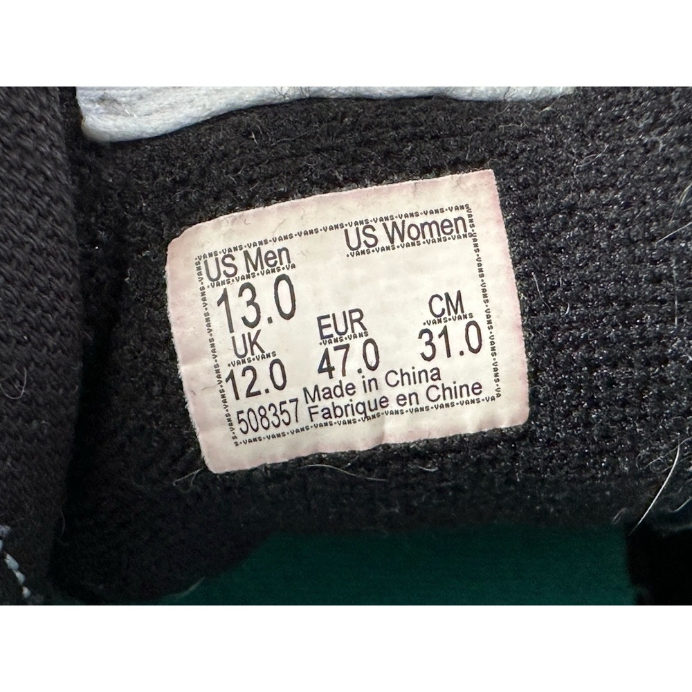 Vans Skate Mid Classic Sport Black Waterfall Green shoes size Men 13 - Picture 5 of 7
